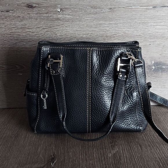 Fossil Black Pebbled Leather Bag - Picture 1 of 10